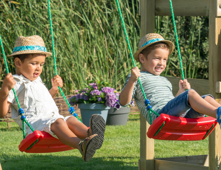 Jungle Casa | Wooden climbing frame with swings & climbing net