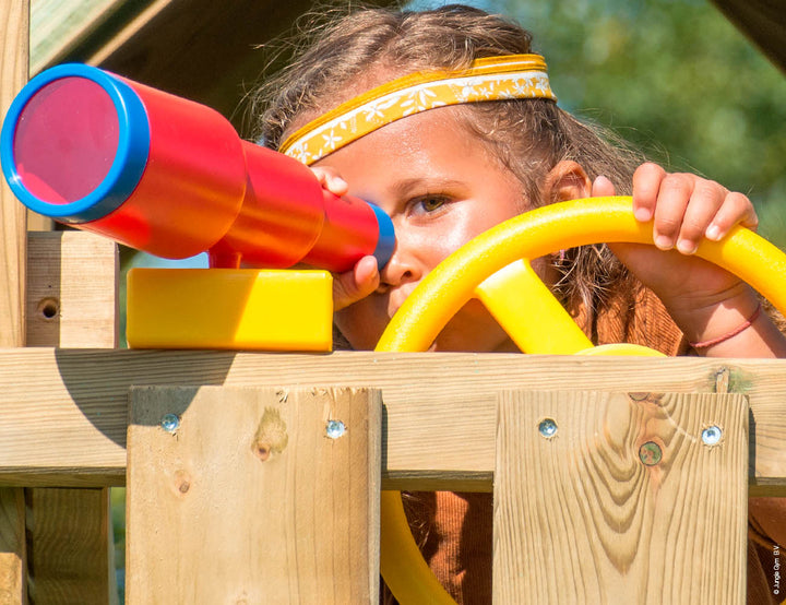 Jungle Cocoon | Wooden climbing frame with double swing